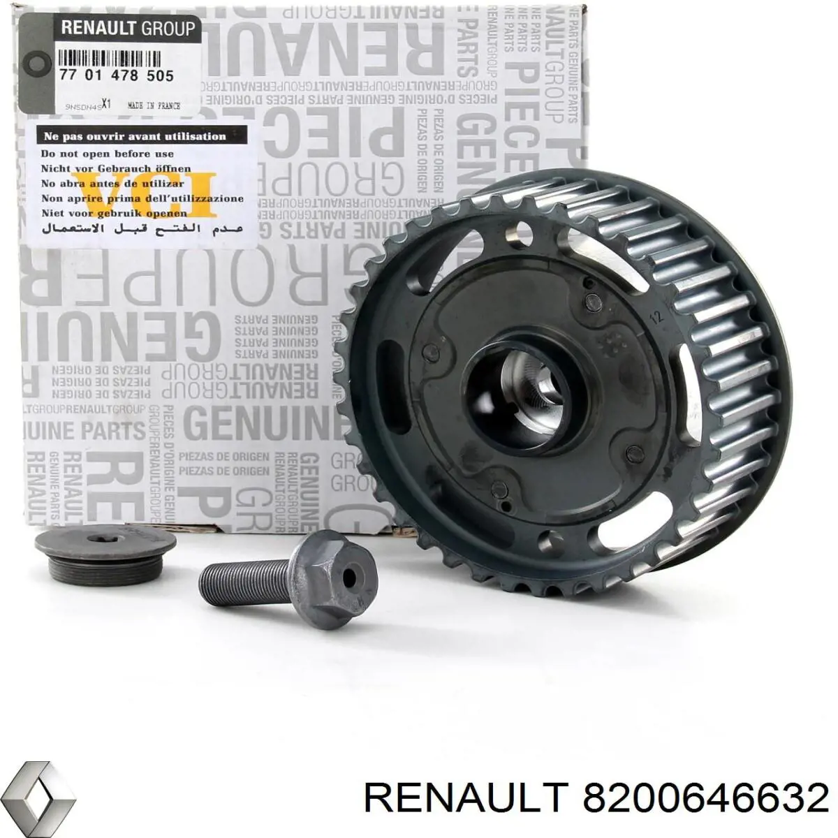 Perno de la polea del cigüeñal 8200646632 Renault (RVI)
