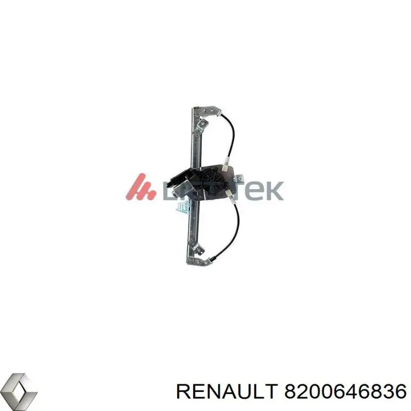 8200646836 Renault (RVI) mecanismo de elevalunas, puerta trasera derecha