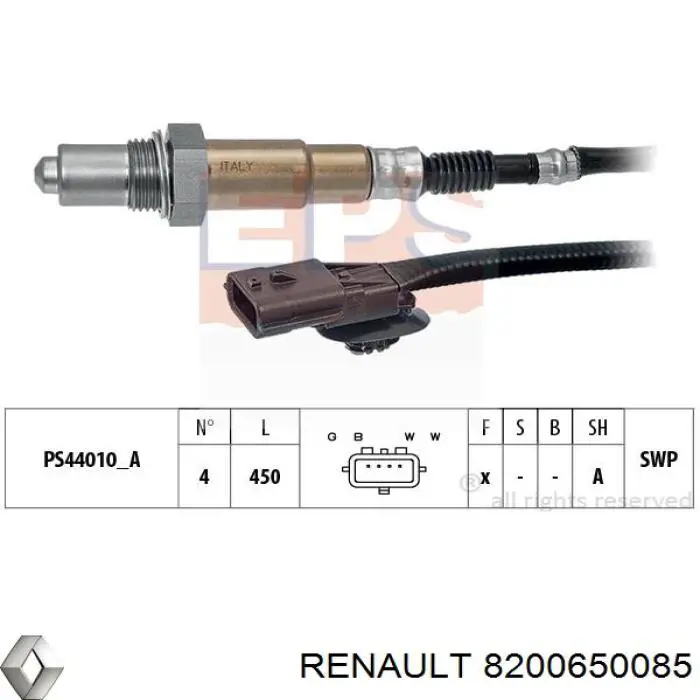 Comprar 8200650085 Renault (RVI) Sensor de oxígeno previo al catalizador