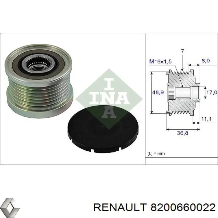 8200660022 Renault (RVI) alternador