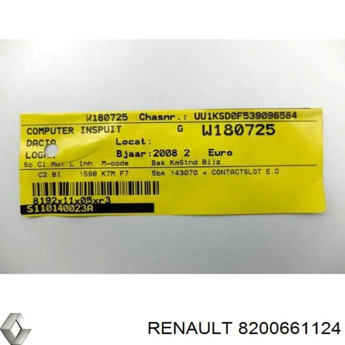 8200661124 Renault (RVI) módulo de control del motor (ecu)
