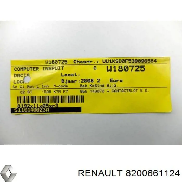 8200661124 Renault (RVI) centralina del motor / modulo de control del motor (ecu)