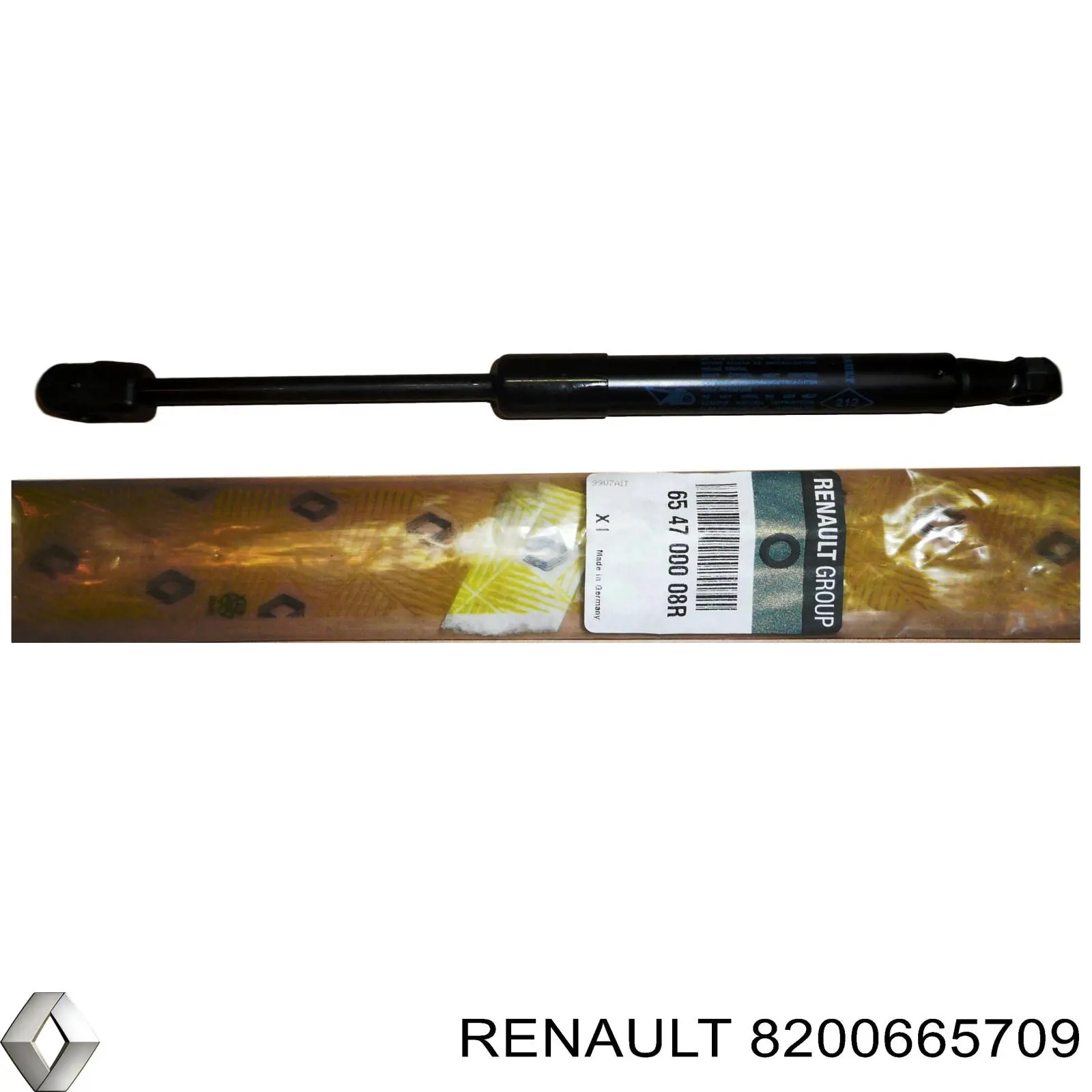 Amortiguador maletero 8200665709 Renault (RVI)