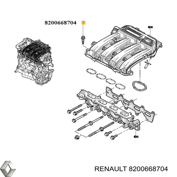 Espárrago del colector de admisión Renault (RVI) 8200668704 precio, desde 8,79 EUR