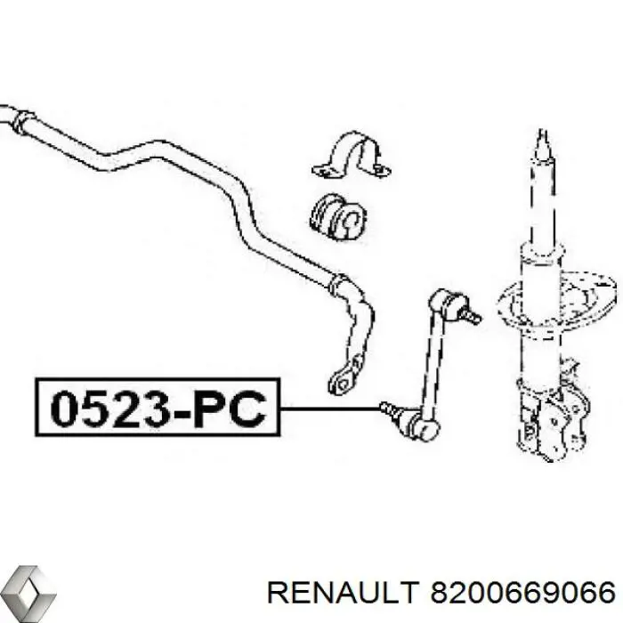 Bieleta estabilizadora delantera Renault (RVI) 8200669066 precio, desde 14,46 EUR