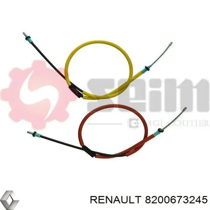 8200269350 Renault (RVI) cable de freno de mano trasero izquierdo