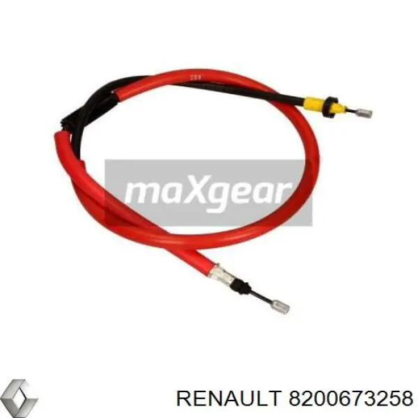 8200673258 Renault (RVI) cable de freno de mano trasero izquierdo