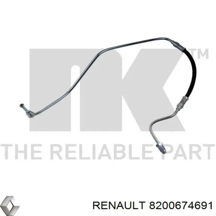 8200674691 Renault (RVI) tubo flexible de frenos trasero derecho