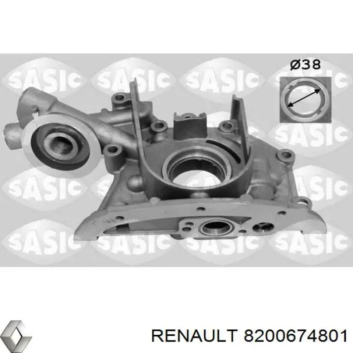 8200674801 Renault (RVI) bomba de aceite