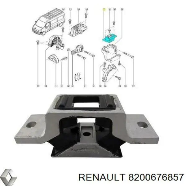 Comprar 8200676857 Renault (RVI) Soporte izquierdo del motor