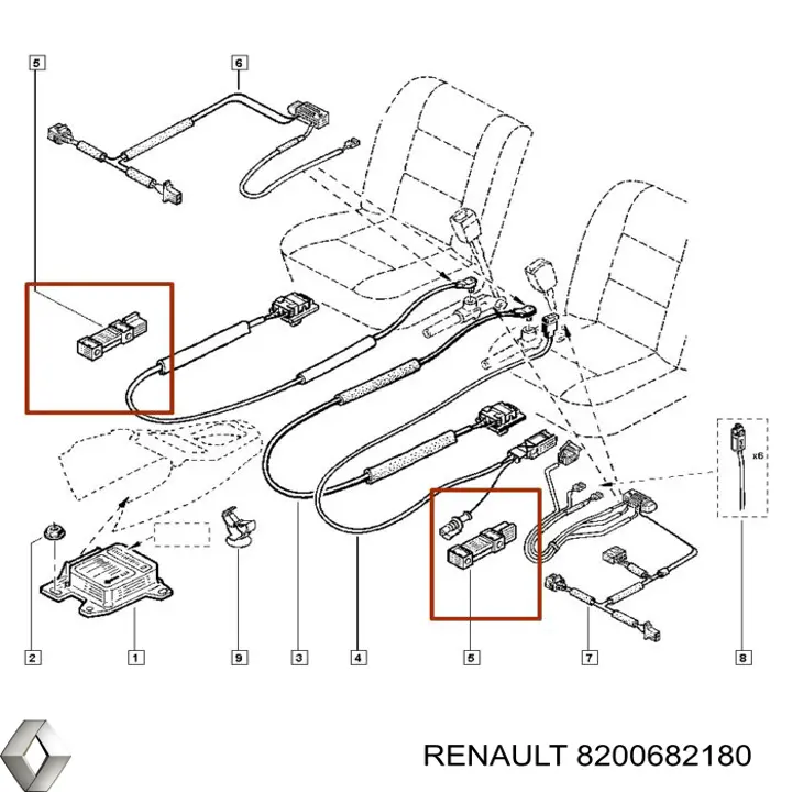 Sensor SRS Renault (RVI) 8200682180 precio, desde 94,97 EUR
