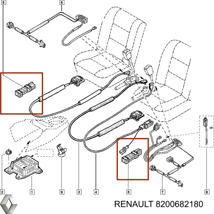 Comprar 8200682180 Renault (RVI) Sensor SRS