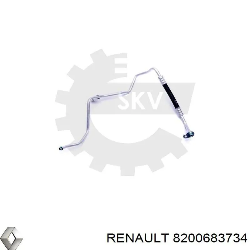 Tubería de baja / alta presión, aire acondicionado, de condensador a evaporador para Renault Clio (B, C, B01)