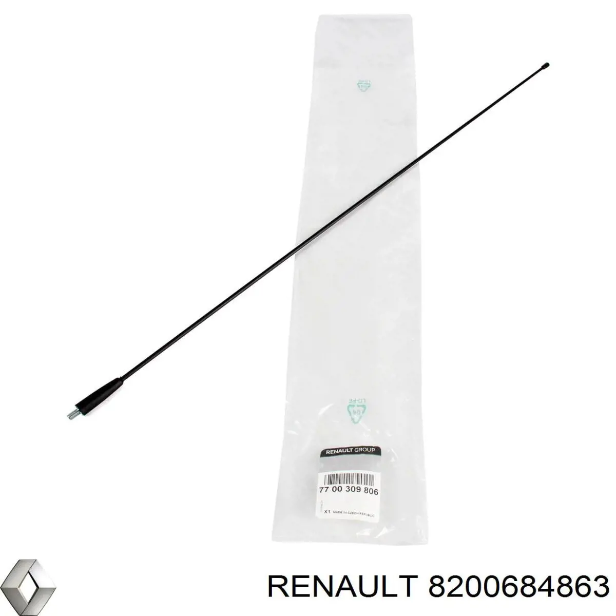 Antena de tiburón para Renault Clio SYMBOL LB0, LB1, LB2