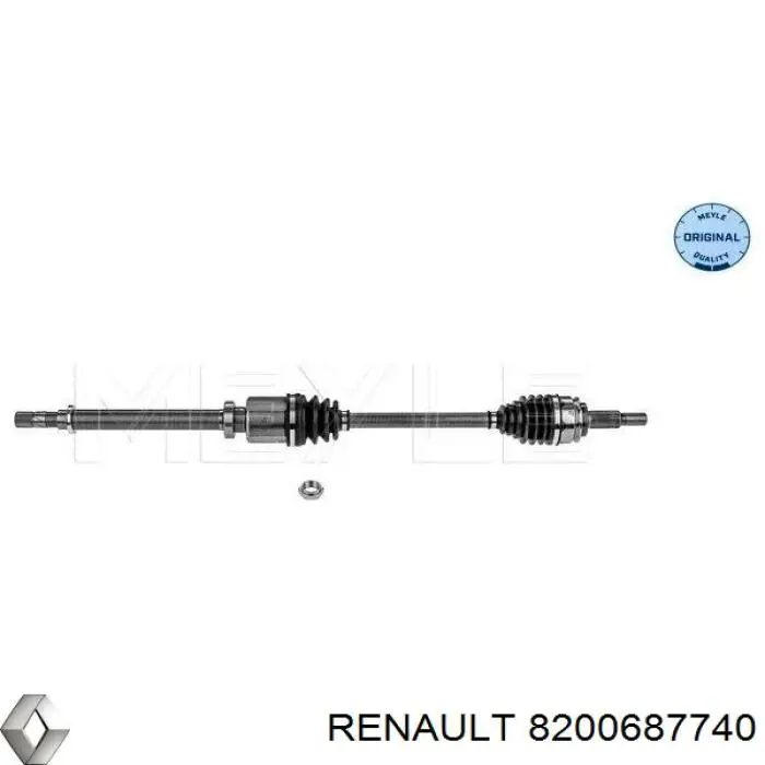Árbol de transmisión delantero derecho 8200687740 Renault (RVI)