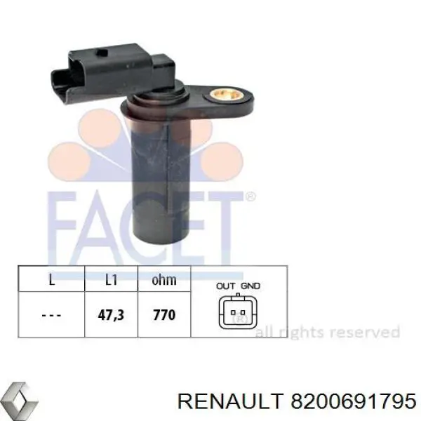 Generador de impulsos, cigüeñal  Renault (RVI) 8200691795 precio, desde 27,82 EUR