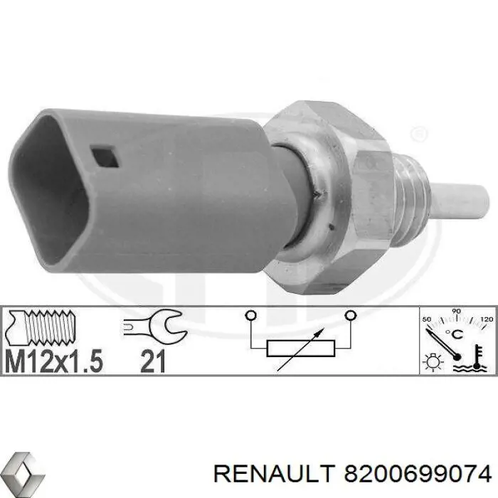 8200699074 Renault (RVI) sensor de temperatura del refrigerante