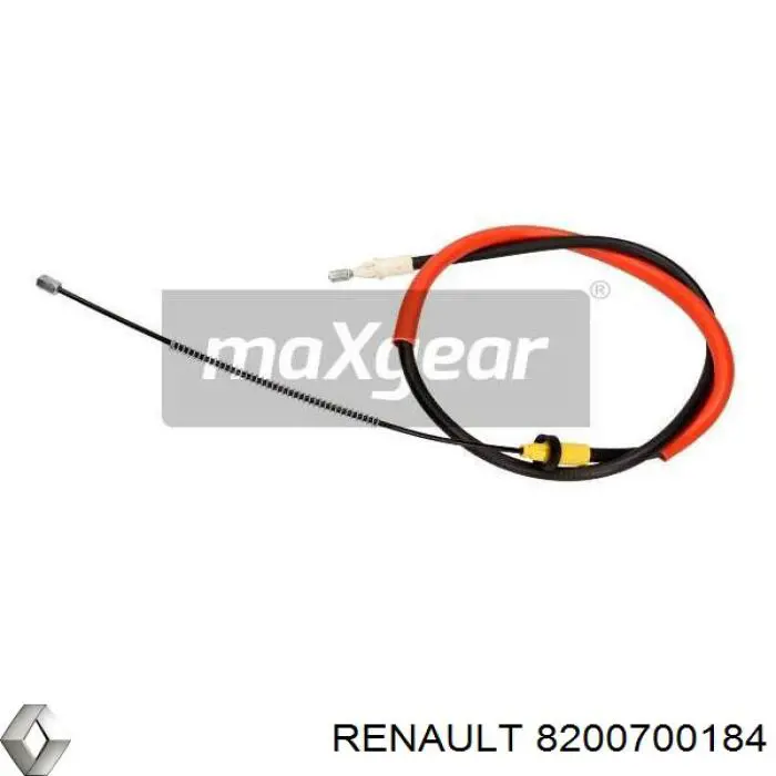 8200700184 Renault (RVI) cable de freno de mano trasero derecho