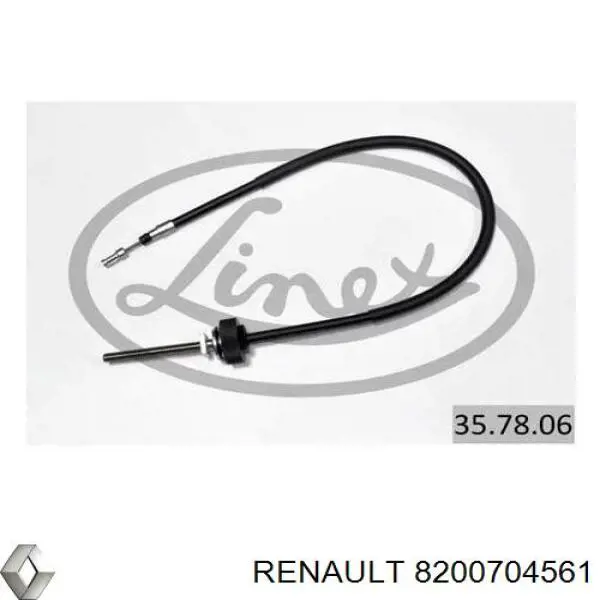 8200704561 Renault (RVI) cable de freno de mano trasero derecho/izquierdo