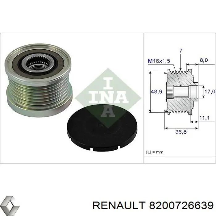 8200726639 Renault (RVI) alternador