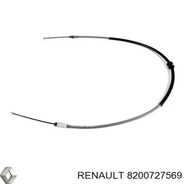 8200727569 Renault (RVI) cable de freno de mano trasero derecho/izquierdo
