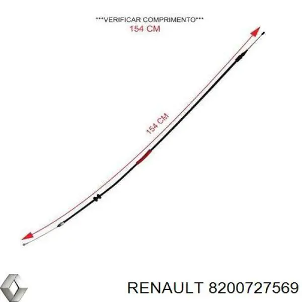 Comprar 8200727569 Renault (RVI) Cable de freno de mano trasero derecho/izquierdo