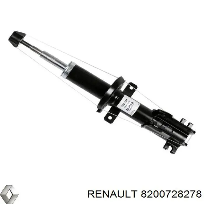 8200728278 Renault (RVI) amortiguador delantero