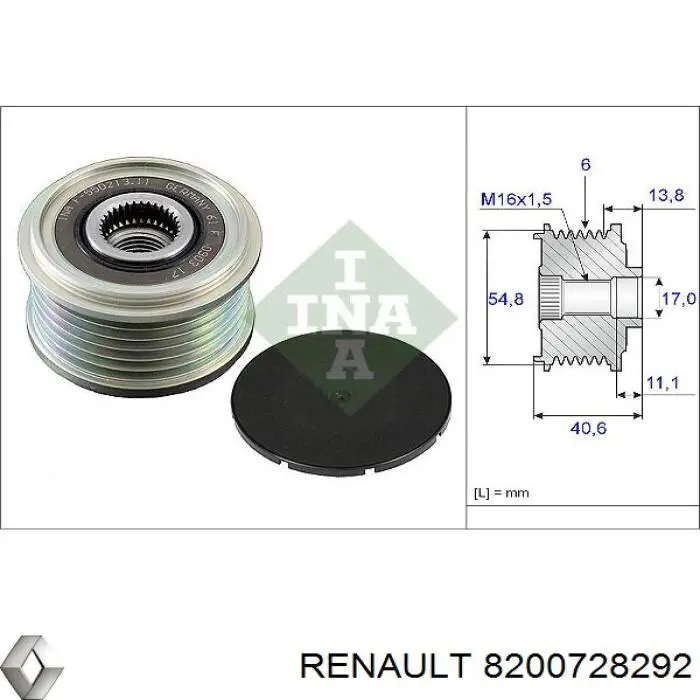 8200728292 Renault (RVI) alternador