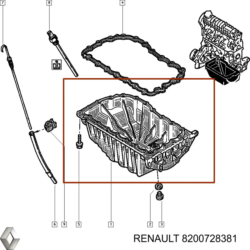 Comprar 8200728381 Renault (RVI) Cárter de aceite del motor