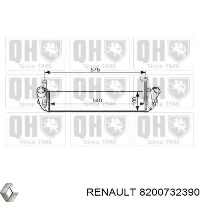 Radiador de aire de admisión Renault (RVI) 8200732390 precio, desde 69,70 EUR