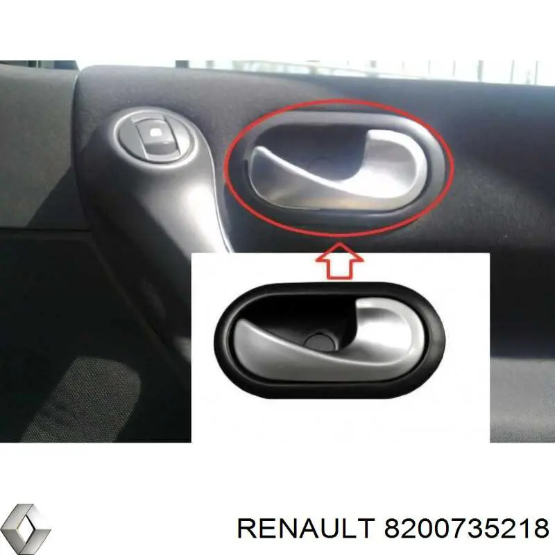 8200735218 Renault (RVI) manecilla de puerta, equipamiento habitáculo, derecha delantera/trasera