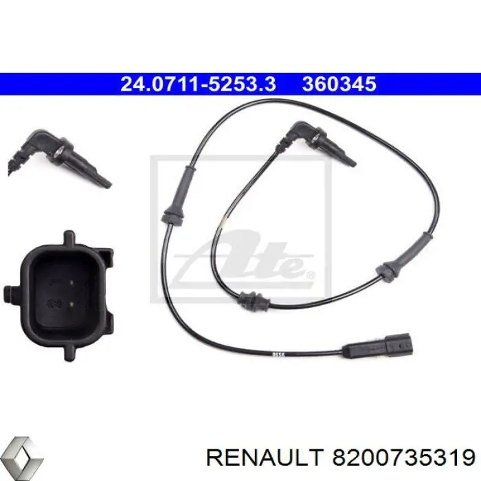 Comprar 8200735319 Renault (RVI) Sensor revoluciones de la rueda, delantero