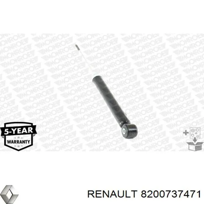8200737471 Renault (RVI) amortiguador trasero