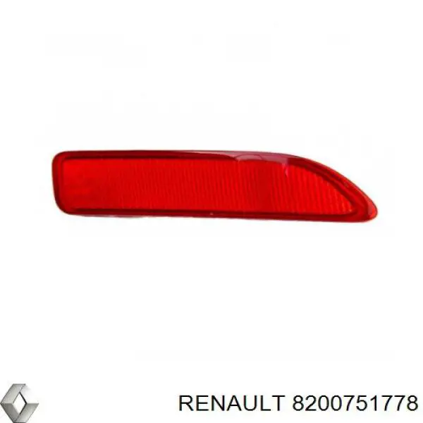 8200751778 Renault (RVI) reflector, parachoques trasero, derecho