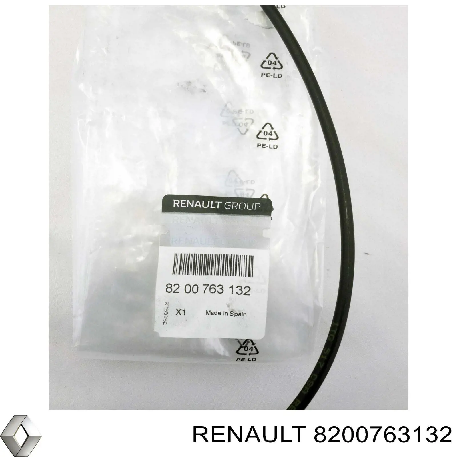 8200763132 Renault (RVI) Cable de capó del motor