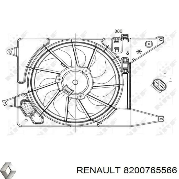 Comprar 8200765566 Renault (RVI) Ventilador de radiador