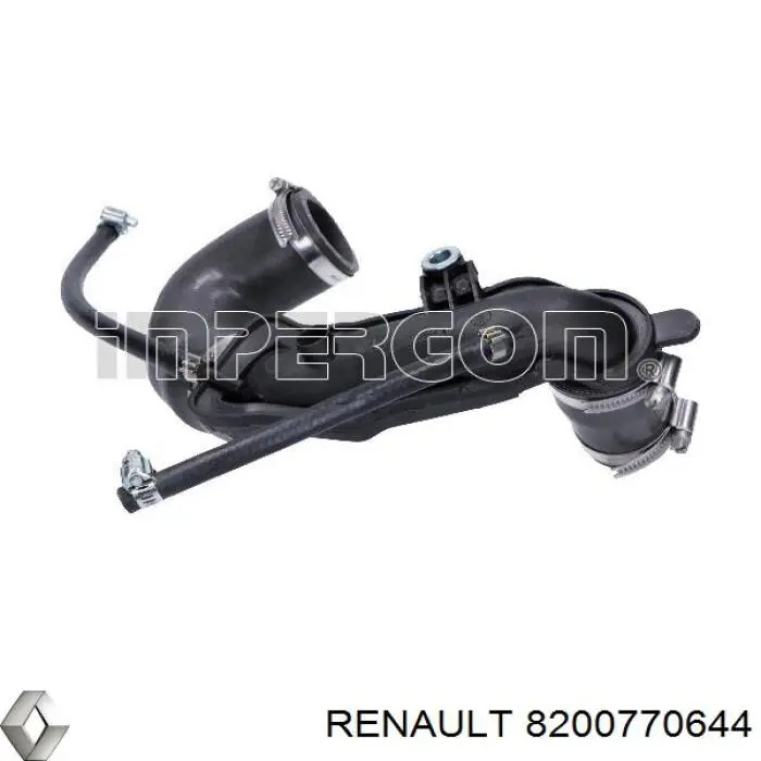 Tubo de salida de aire del turbocompresor 8200770644 Renault (RVI)
