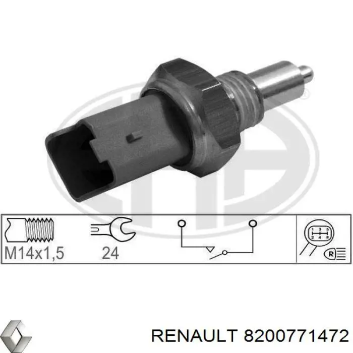 8200771472 Renault (RVI) sensor de marcha atrás