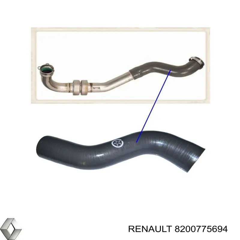8200775694 Renault (RVI) tubo intercooler superior