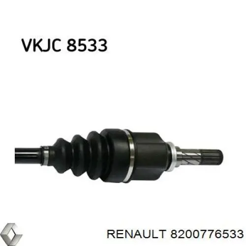 Semieje delantero izquierdo Renault (RVI) 8200776533 precio, desde 114,48 EUR