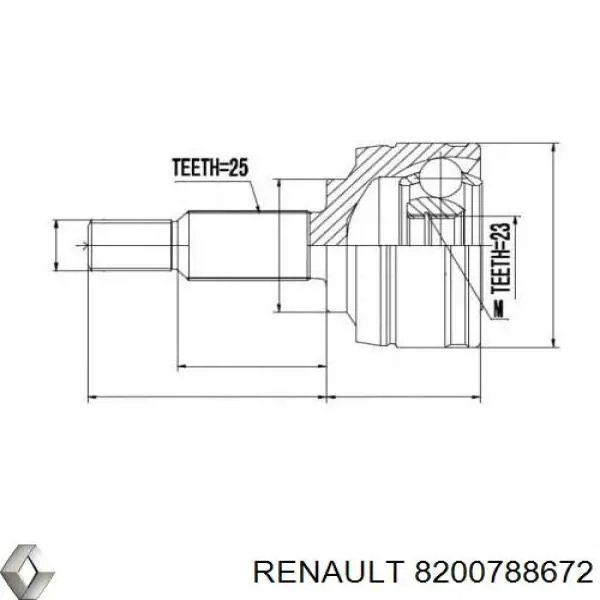 8201353627 Renault (RVI) Semieje delantero izquierdo