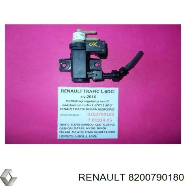 8200790180 Renault (RVI) transmisor de presion de carga (solenoide)