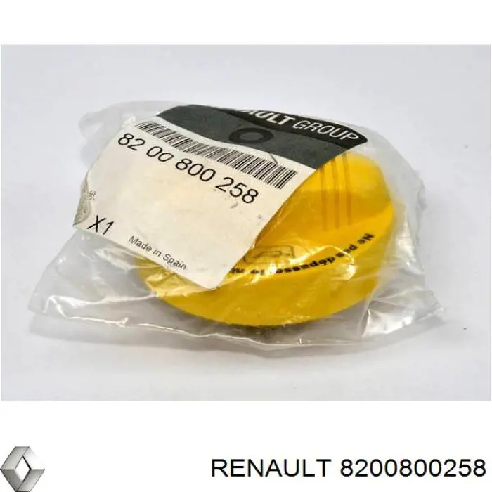 Tapa de tubo de llenado de aceite Renault (RVI) 8200800258