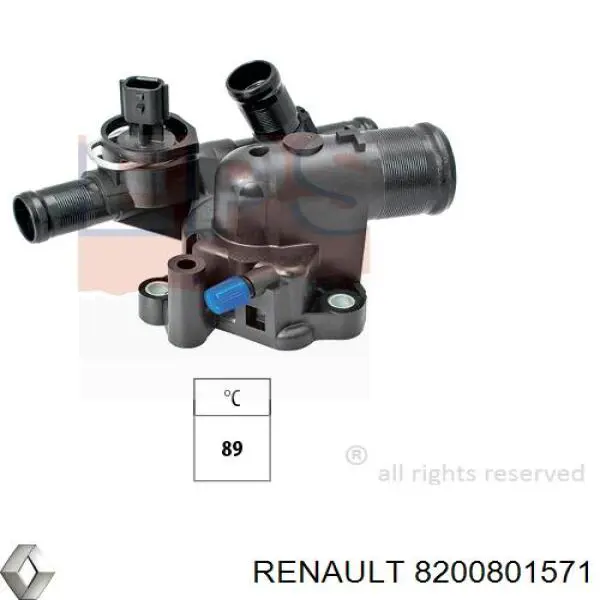 Comprar 8200801571 Renault (RVI) Caja de termostato
