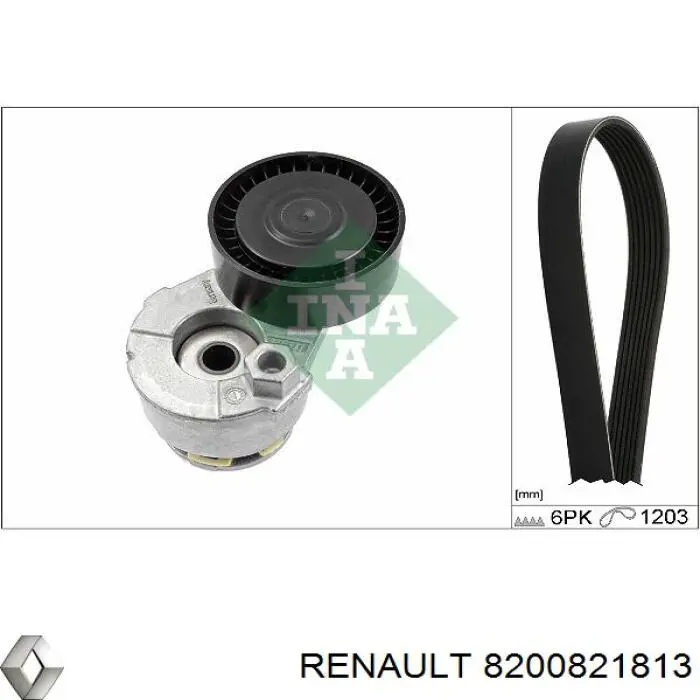 Correa de alternador 8200821813 Renault (RVI)