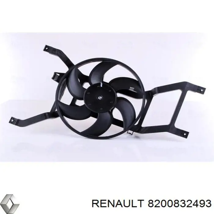 8200832493 Renault (RVI) ventilador (rodete +motor refrigeración del motor con electromotor completo)