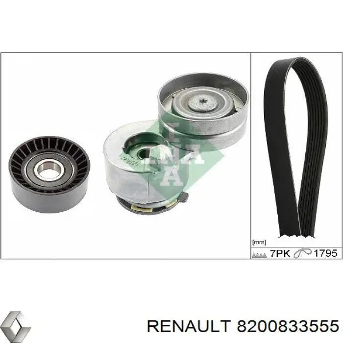 8200833555 Renault (RVI) correa trapezoidal