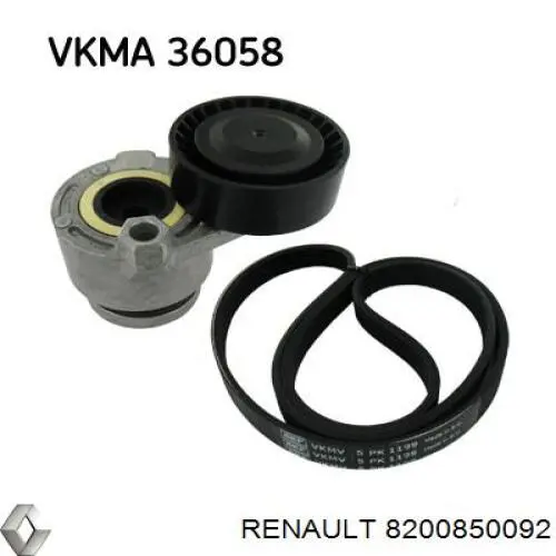 Correa de transmisión trapezoidal Renault (RVI) 8200850092 precio, desde 6,97 EUR