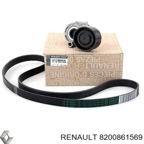8200861569 Renault (RVI) tensor de correa, correa poli v