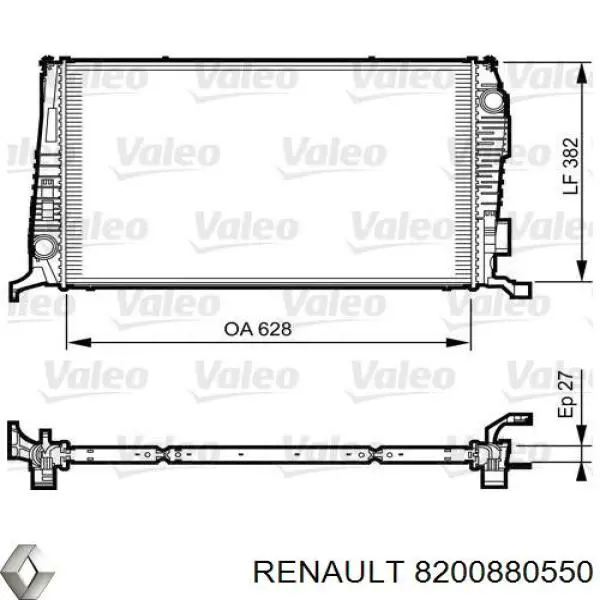 Radiador 8200880550 Renault (RVI)